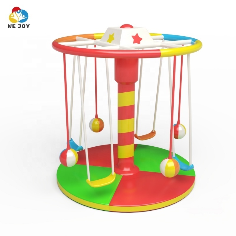 Customized electric coconut tree pastel soft play indoor carousel swing equipment for children playground