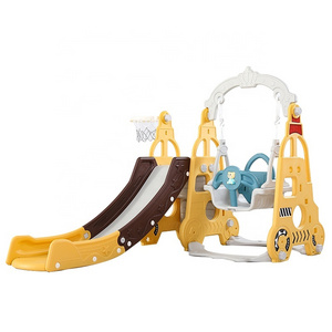 Fun Toy Slide New Design Kindergarten Preschool Indoor Plastic Children Slide with Swing for Kids