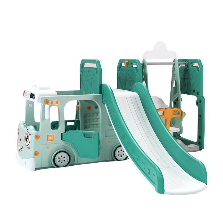 Indoor Home Kindergarten Slide Combination Swing Plastic Toy Children Indoor Slide Swing for Kids