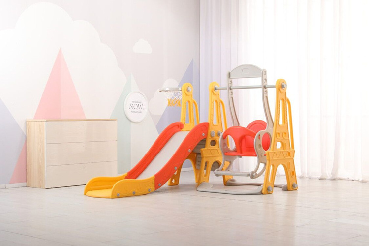 Baby Slide Indoor Plastic Slide and Swing for Kids Playground