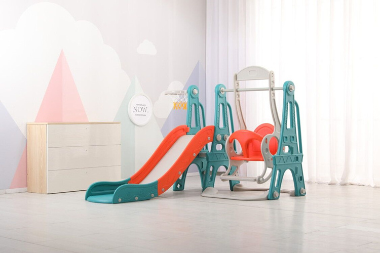 Baby Slide Indoor Plastic Slide and Swing for Kids Playground