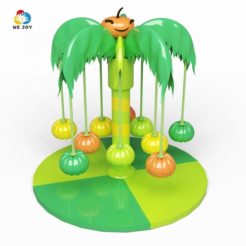 Customized electric coconut tree pastel soft play indoor carousel swing equipment for children playground