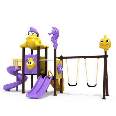 Outdoor Play Area Slide Small Style Commercial Playground Slide and Swing Set Kids Playground Equipment Sets for sale