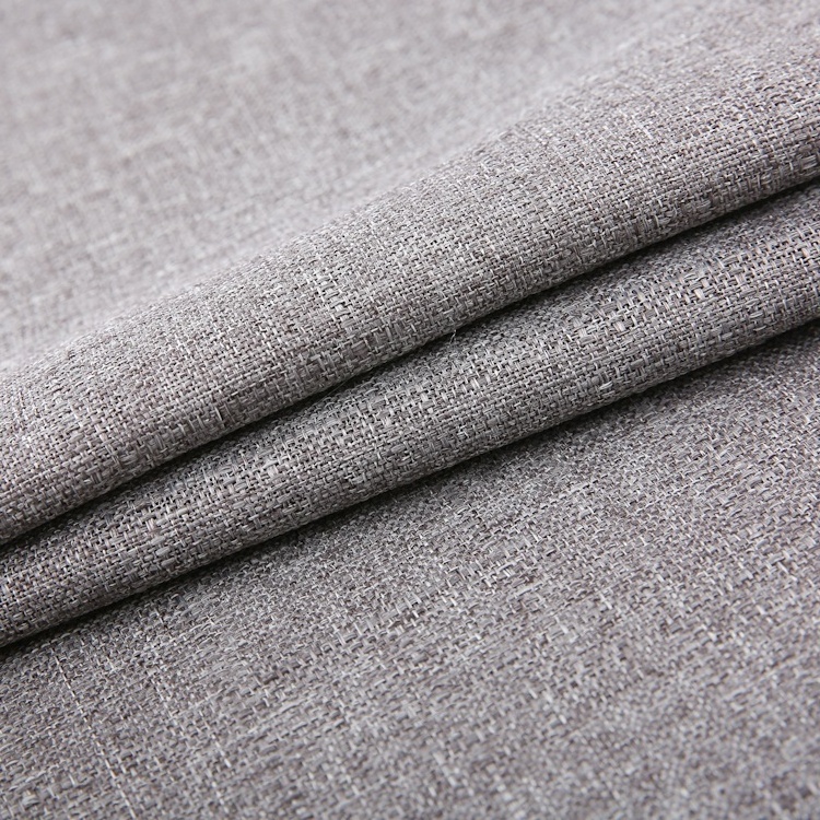 Custom modern style hometextile upholstery warp knitted waterproof linen look curtains 100% linen microfiber sofa fabric