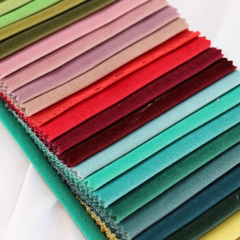 Colorful  100% polyester velour fabric upholstery velvet furniture fabric velour for furniture