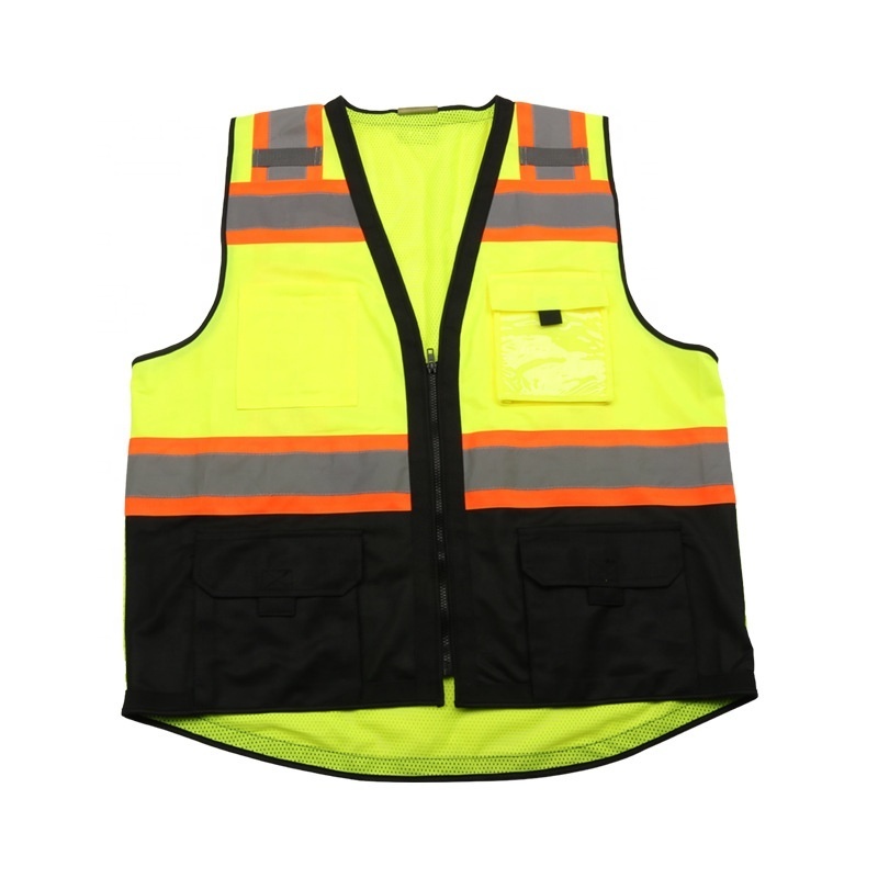 WEJUMP Orange Mesh Construction Safety Vests Reflective Security Vest  Adult Men Reflective Vest