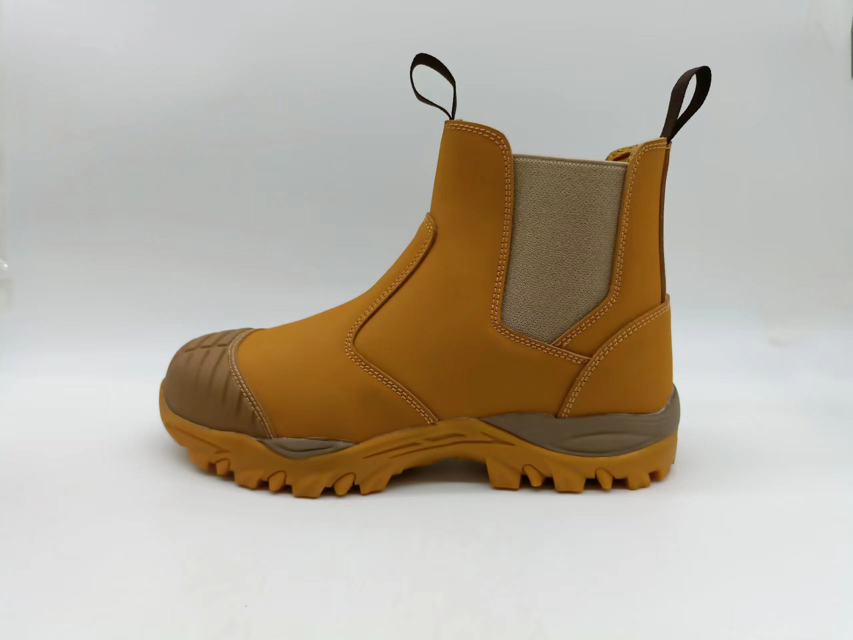 Wejump Rubber Breathable Leather Steel Toe Anti-slip Working Construction Boots Safety Shoes safety boots