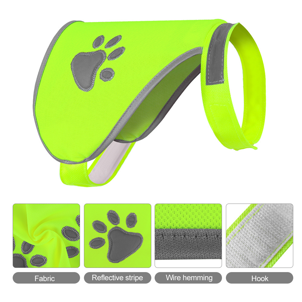 Wejump High Visibility Reflective Clothing Waterproof Safety Reflective Dog Vest Pet Dog Safety Vest