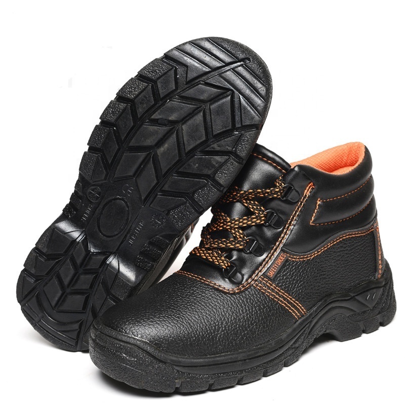 Wejump Cheap Black Embossed Safety Booty Waterproof PU Outsole shoes men Safety Shoes