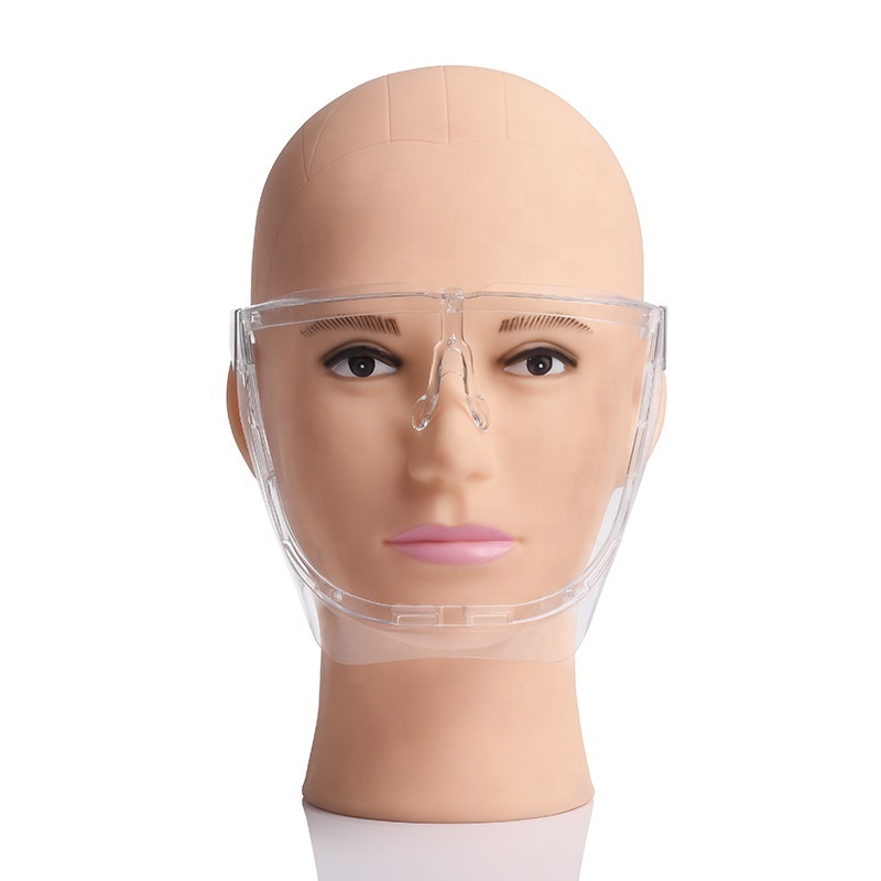 Wejump Upgraded Anti-Fog Plastic Full Face Covering Transparent Face Guard with Anti-Slip Breathable Dust-Proof Mouth Shields