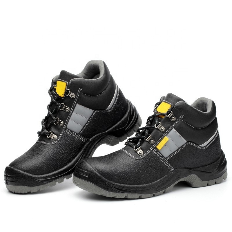 Wejump hot sales Black Hammer Mens Leather Safety Waterproof Boots  Steel Toe Cap Work Shoes Ankle Leather safety shoes