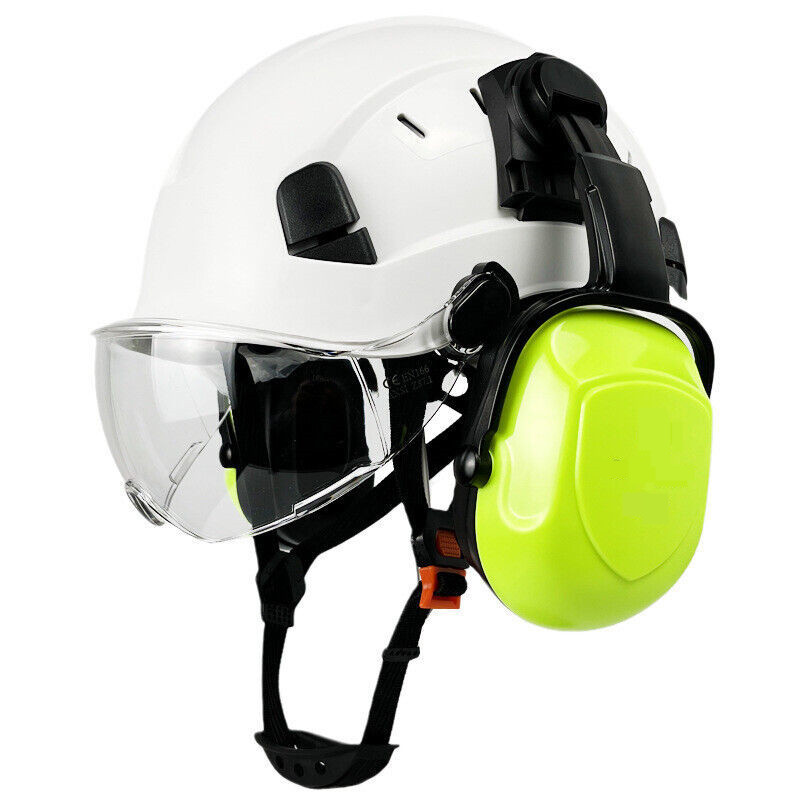 WEJUMP CE EN397 ANSI Forestry Safety Helmet with Visor Face Mesh Shield Chainsaw Work ABS Hard Hat