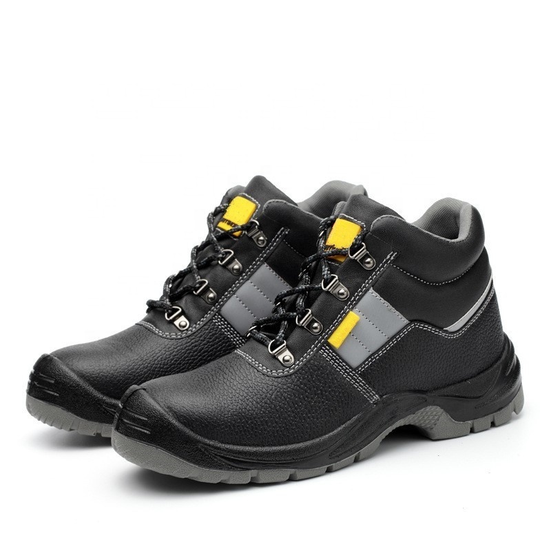 Wejump hot sales Black Hammer Mens Leather Safety Waterproof Boots  Steel Toe Cap Work Shoes Ankle Leather safety shoes