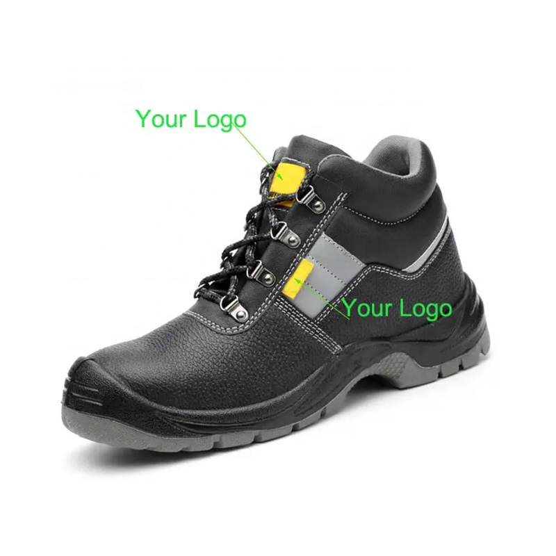 Wejump hot sales Black Hammer Mens Leather Safety Waterproof Boots  Steel Toe Cap Work Shoes Ankle Leather safety shoes