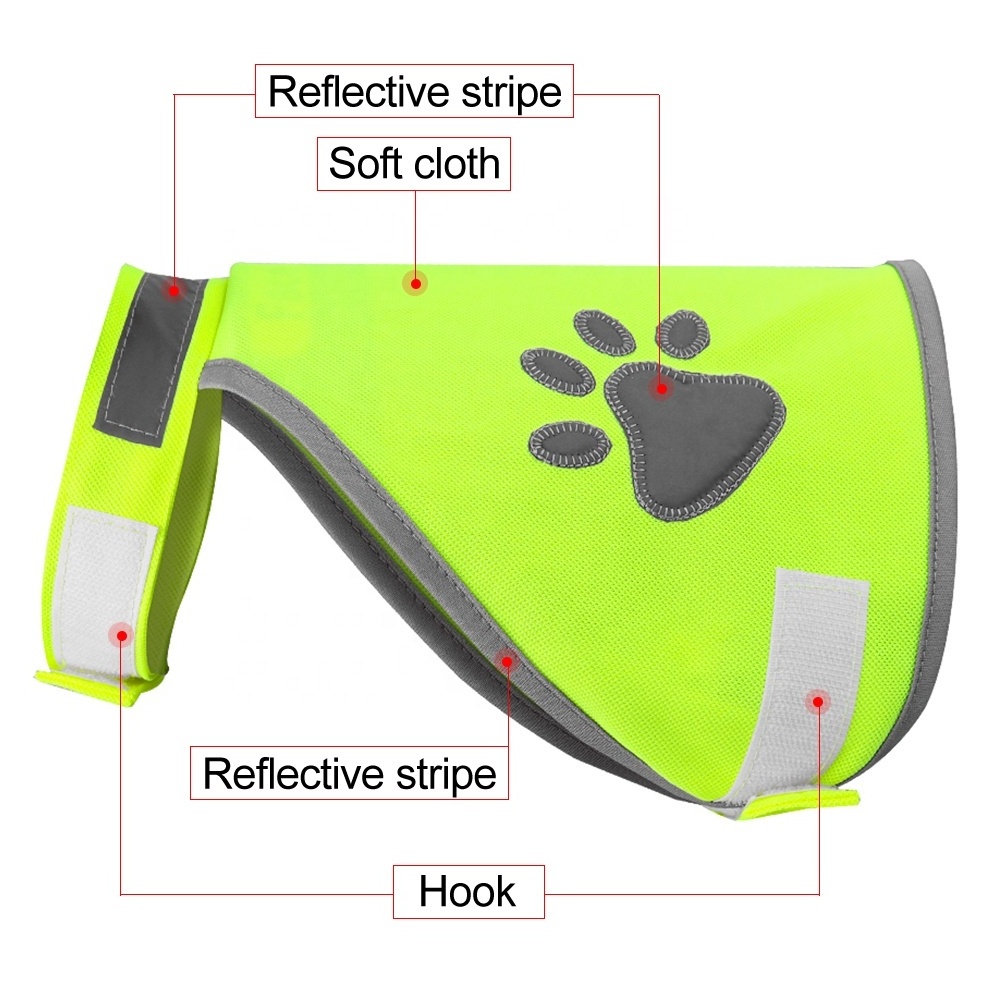 Wejump High Visibility Reflective Clothing Waterproof Safety Reflective Dog Vest Pet Dog Safety Vest