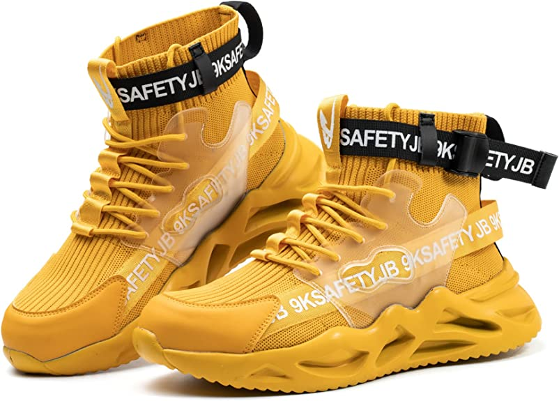 Wejump Steel Toe Shoes for Men Women Work Safety Footwear Lightweight Breathable Comfortable Industrial Construction Sneakers