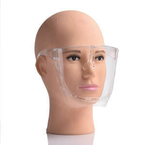 Wejump Upgraded Anti-Fog Plastic Full Face Covering Transparent Face Guard with Anti-Slip Breathable Dust-Proof Mouth Shields