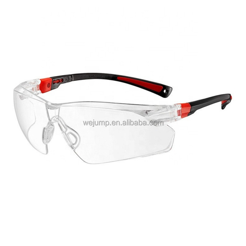 Wejump OEM Protective Eyewear transparent Work Safety Glasses with Ansi Z87 CE EN166F safety eyewear safety goggles