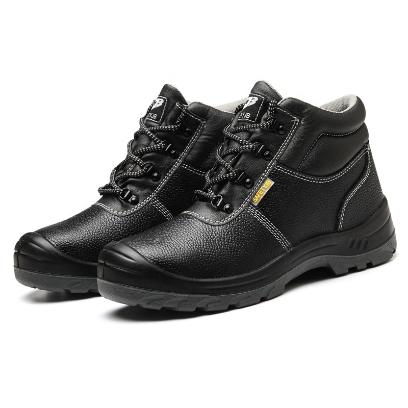 Wejump Safety Boots Work Shoes Black Waterproof Leather Work Boots Steel Toe Safety Shoes manufacturers