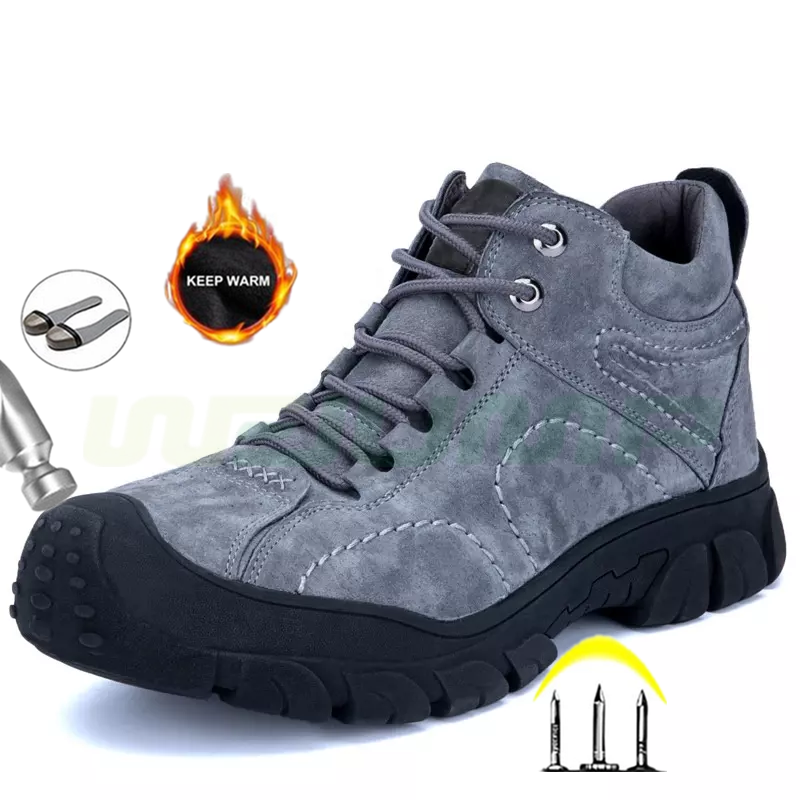 Wejump Industrial Winter Safety Shoes Waterproof Warm Work Shoes Safety Puncture Proof Toe Sneakers for Construction Working