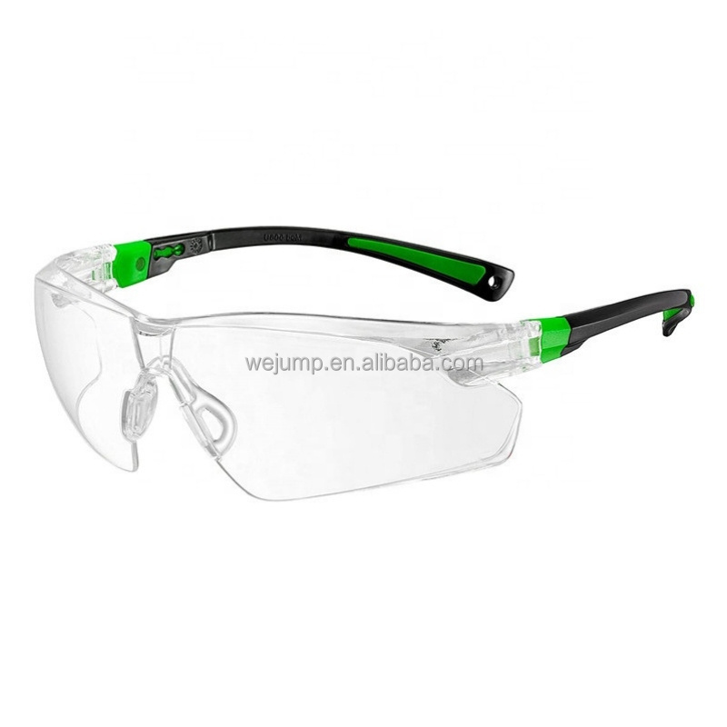 Wejump OEM Protective Eyewear transparent Work Safety Glasses with Ansi Z87 CE EN166F safety eyewear safety goggles