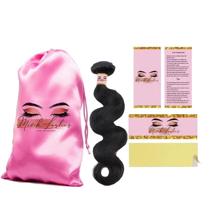 Free Private Label  Human Hair Extension,Custom Hair Extension Packaging,Custom Hair Bundle Tag