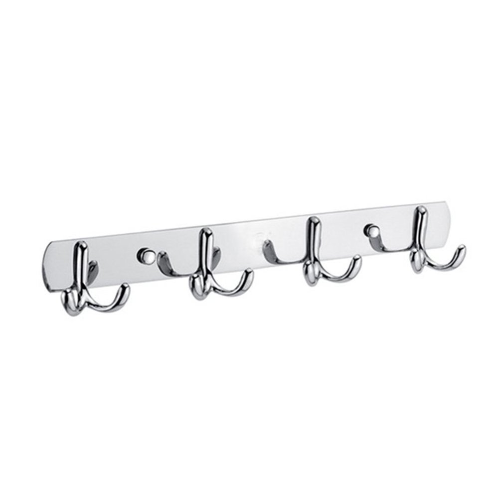 Kitchen Customized Wall Mounted Stainless Steel+Zinc Alloy 3 hooks Shower Rack Hanging Clothes Hats Coat Hanger for Bathroom