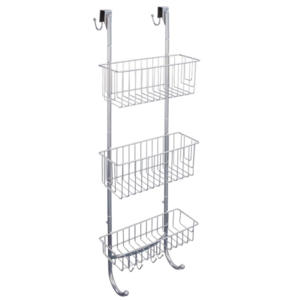 Modern Hanging Bathroom Organiser Three Shelvers Shower Rack Adhesive Shower Caddy Hanging Over The Shower Door