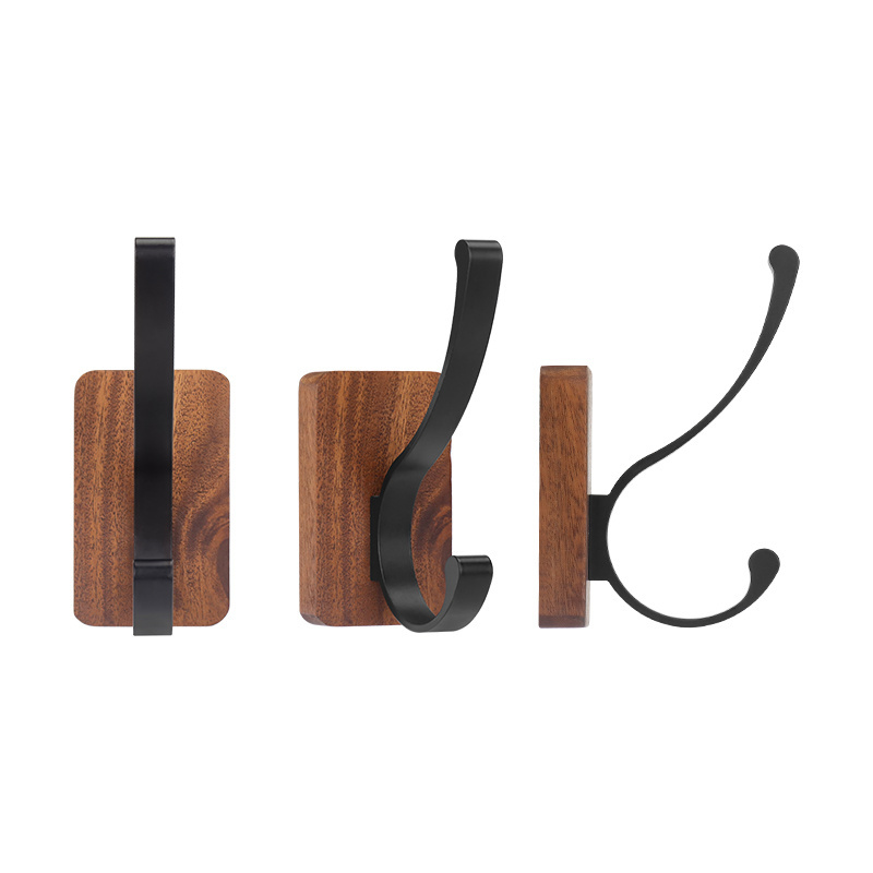 Hot Selling Living Room Wooden Hook Metal Hook Bathroom Single Clothes Hook