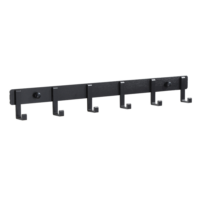 Multifunction Black Sliver Aluminum Metal Wall Mounted Robe Hook Rack Hanger Coat Towel Wall Hook