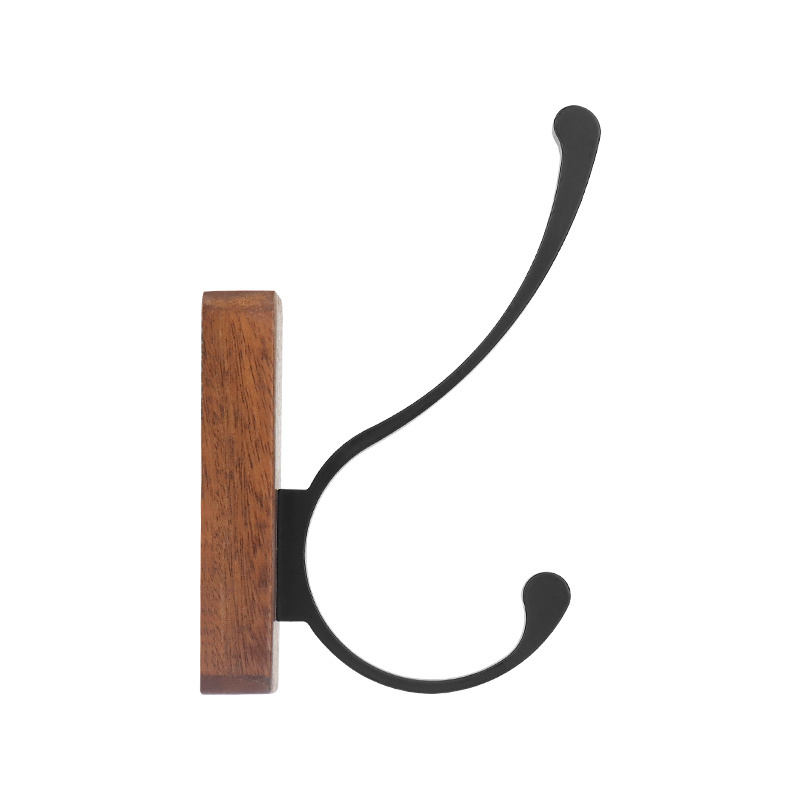 Hot Selling Living Room Wooden Hook Metal Hook Bathroom Single Clothes Hook