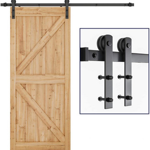 WEKIS Heavy Duty Modern Interior Sturdy Barn Doors Hardware Systems Rail Hanging Slide Single Track Sliding Doors Hardware Kits