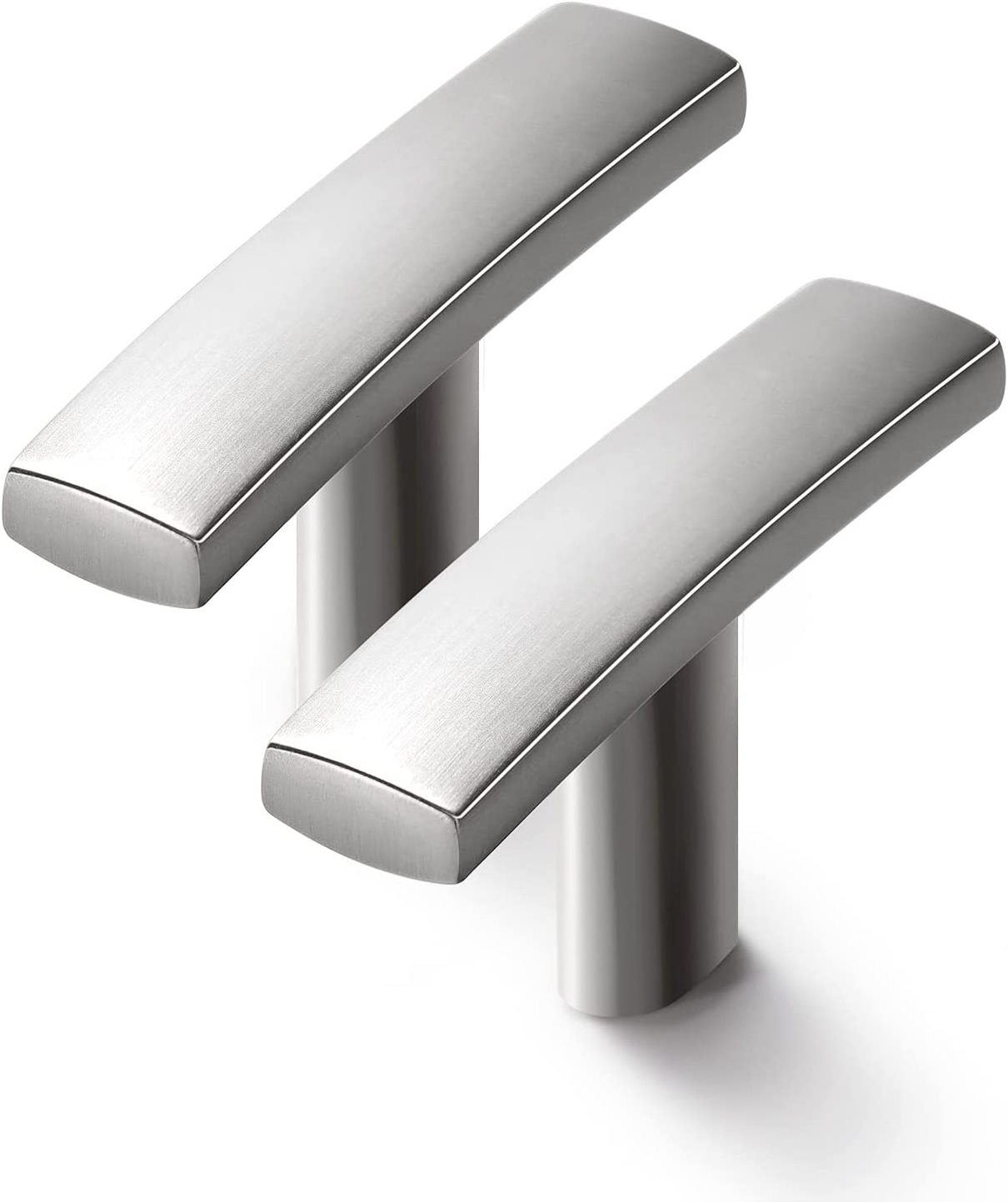 10pcs/box Single Hole Brushed Satin Nickel Cabinet Handles Hardware for Kitchen Solid Zinc Alloy