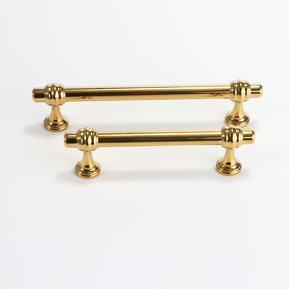 Nordic Luxury Modern Brushed Gold Zinc Alloy Pulls Wardrobe Dresser Drawer Door Cabinet Handle and Knobs