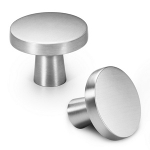 Furniture Handles Zinc Alloy Brushed Silver Bathroom Drawer Door Knobs Pulls Dresser Drawer Knobs