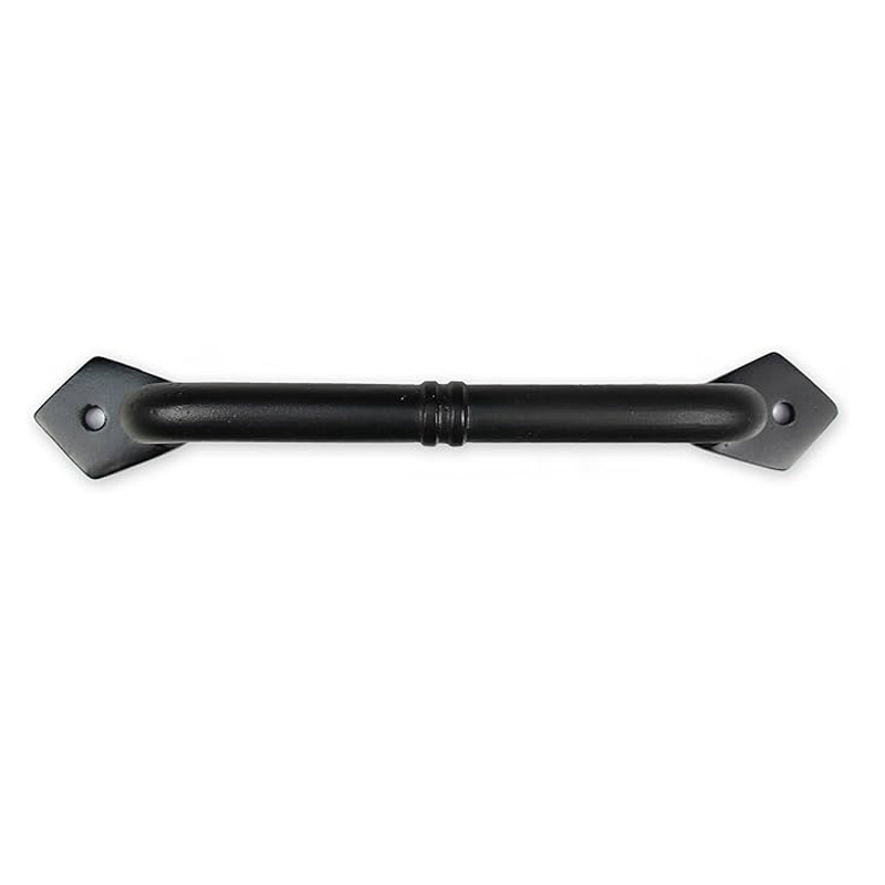 WEKIS Sliding Barn Door Handle Pull Black Cast Iron Hardware for Wooden Garden Gate Shed Cabinet Door Ripple Door Pull Handle