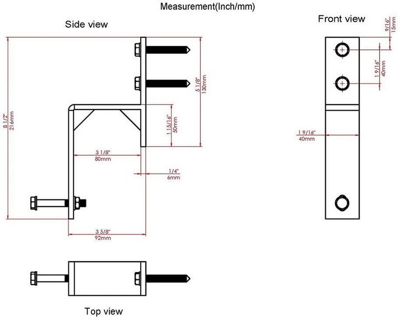 WEKIS Bending Design Wall Mount Matte Black Bypass Door Steel Bracket System For Bypass Sliding Wood Barn Door Hardware Kit