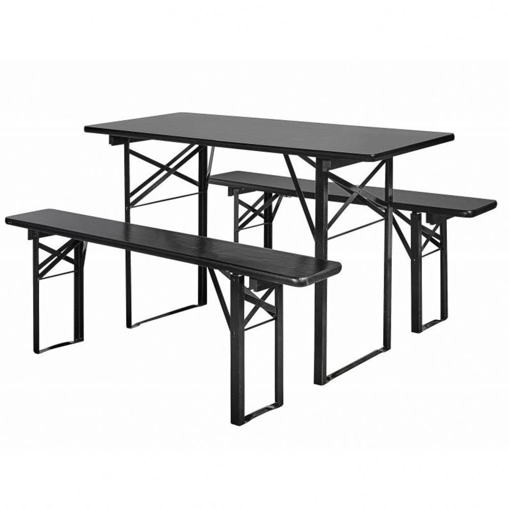 WEKIS Folding Picnic Table Patio Garden Beer Table Bench Legs Restaurant Event Wedding Banquet Metal Folding Table Legs