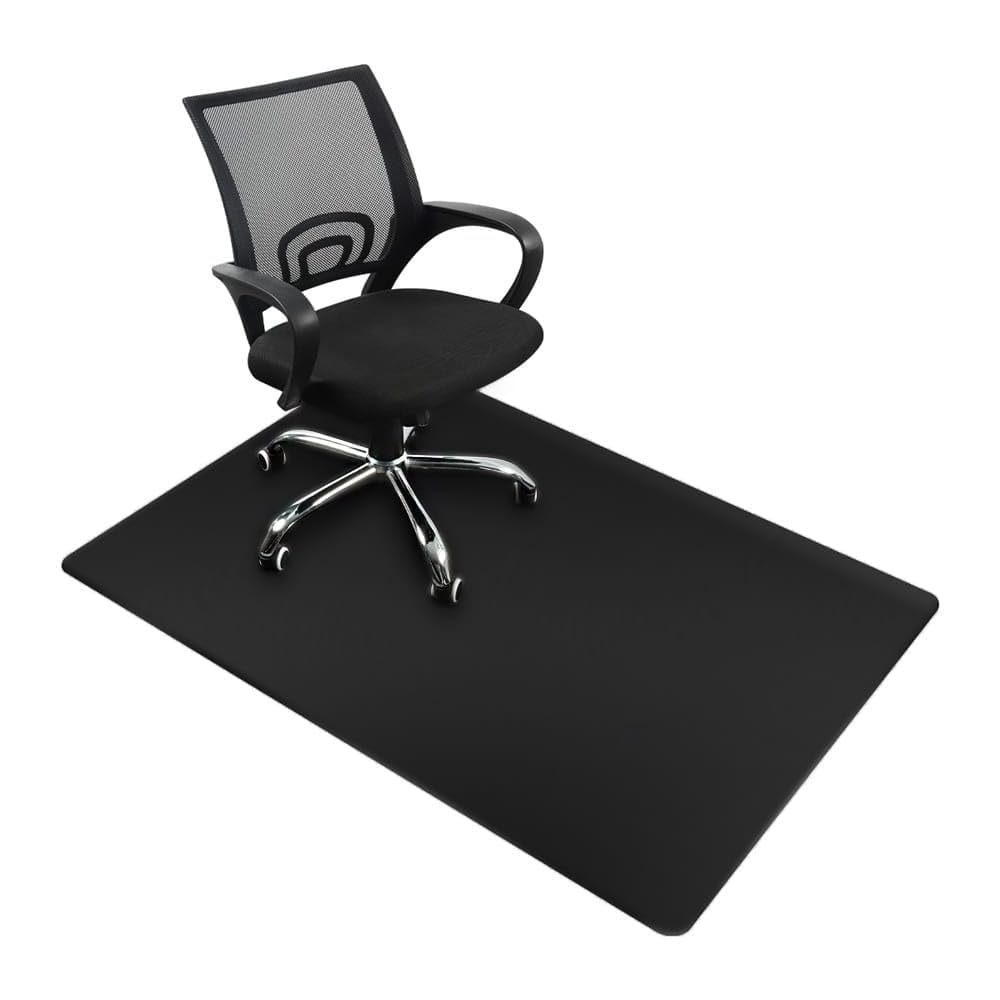 WEKIS Custom Scratch-Resistant Rectangular Square Black Clear PVC Office Desk Chair Protector Mat for Hard PC Chair Mat PVC