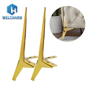 Home Office Furniture Parts Decorative Hardware Sofa Accessories Golden Metal Sofa Leg For Furniture