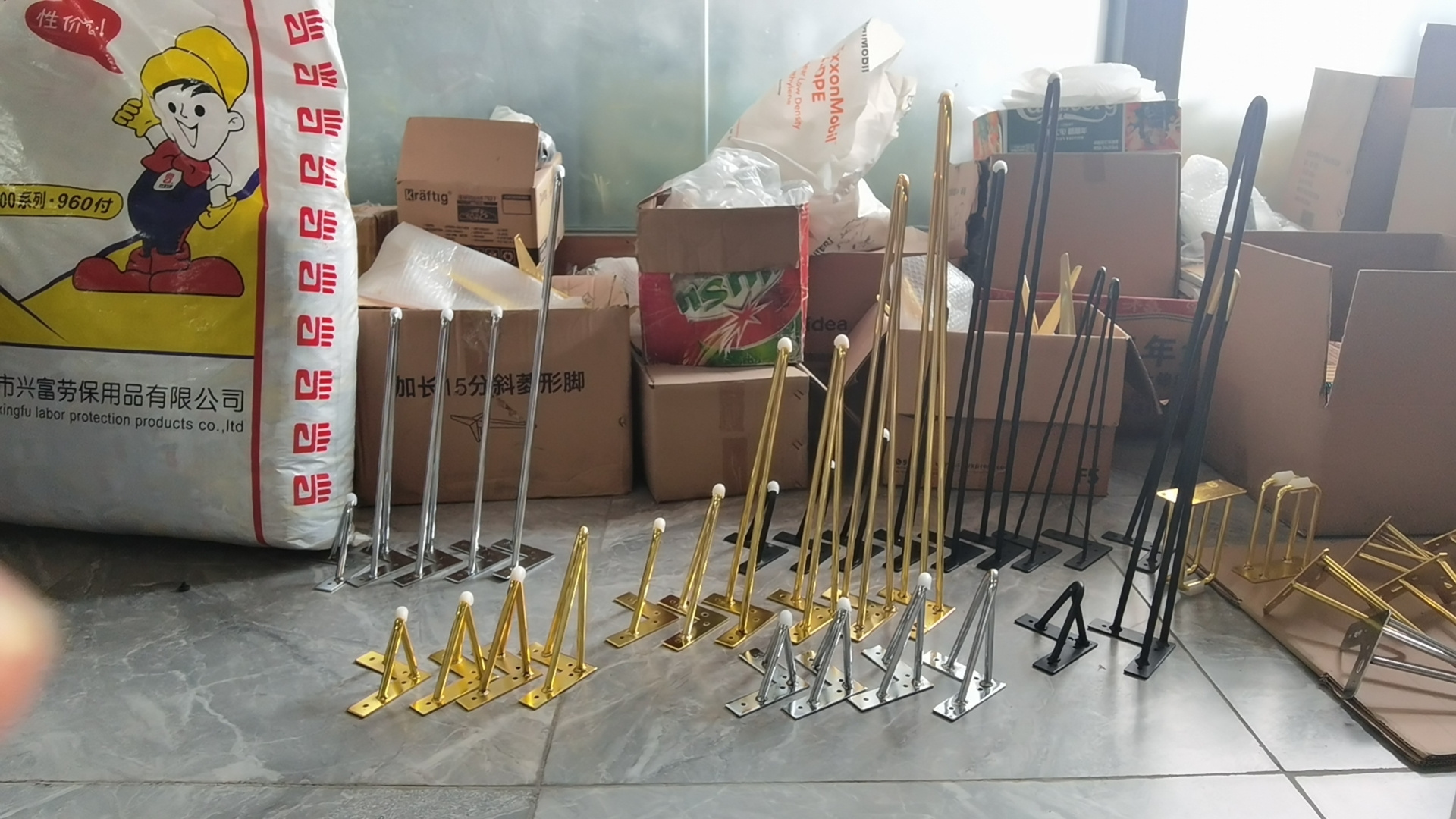 Widely Used Metal 2 Rod Gold Table Legs Furniture Sofa Table Legs Chrome Furniture Feet Black Chair Hairpin Legs