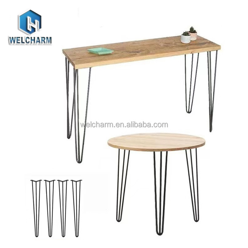 Widely Used Metal 2 Rod Gold Table Legs Furniture Sofa Table Legs Chrome Furniture Feet Black Chair Hairpin Legs