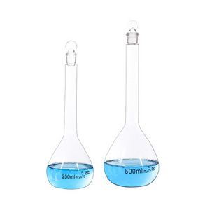 Laboratory glassware precise graduation chemical glass volumetric measuring flask