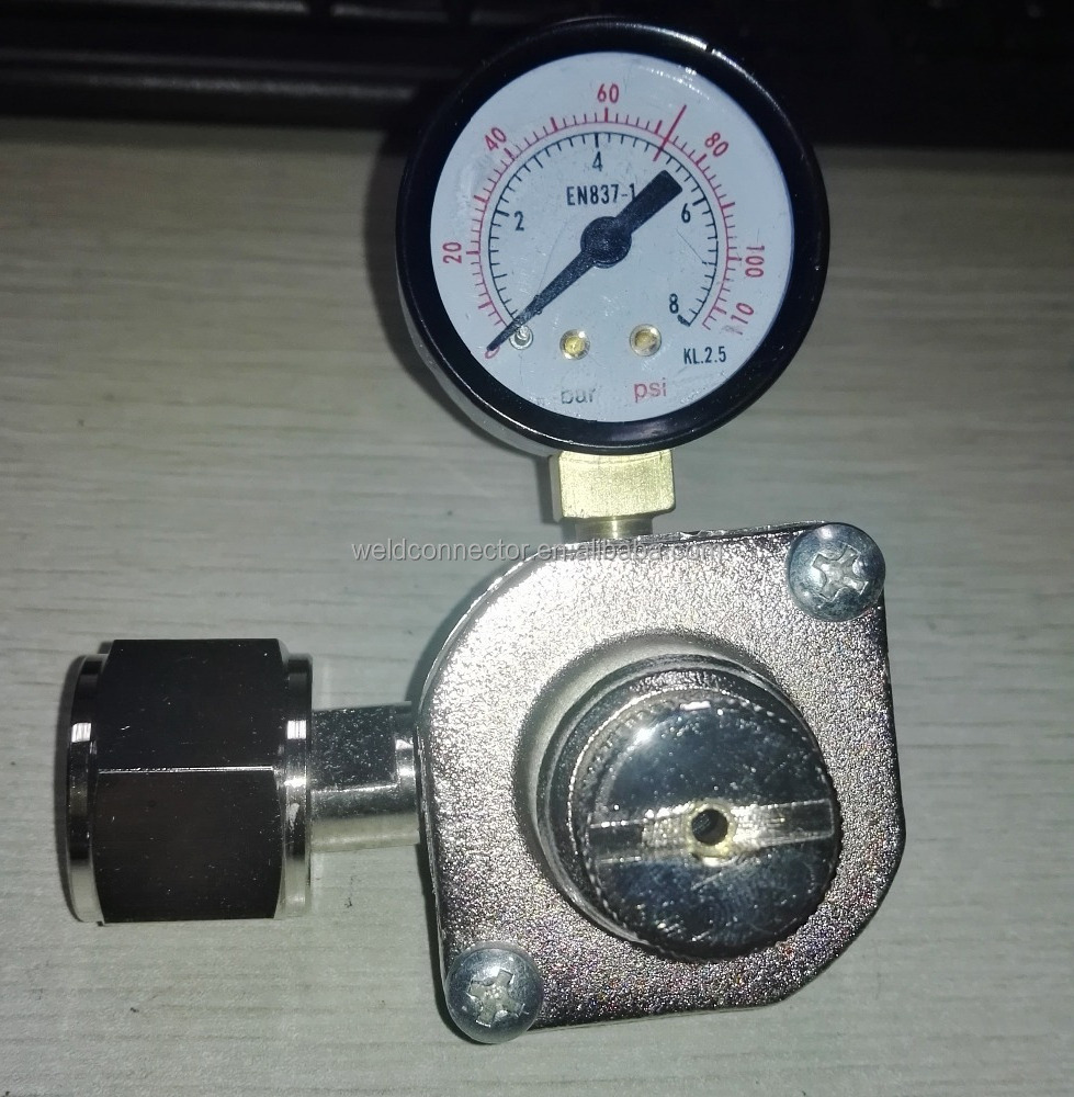 High Quality TR-04 Brass CO 2  High Pressure Gas  Regulator With  1 Pressure Gauge