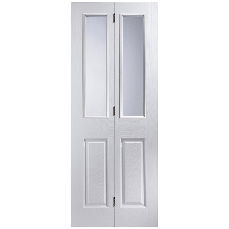 24 in. x 80 in. Colonist Primed Textured Molded internal pantry bifold door