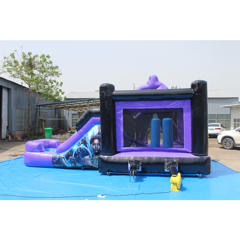 Black Panther Trampoline Commercial Inflatable Bounce House Jumping Castle Inflatable Combination Rocking Chair