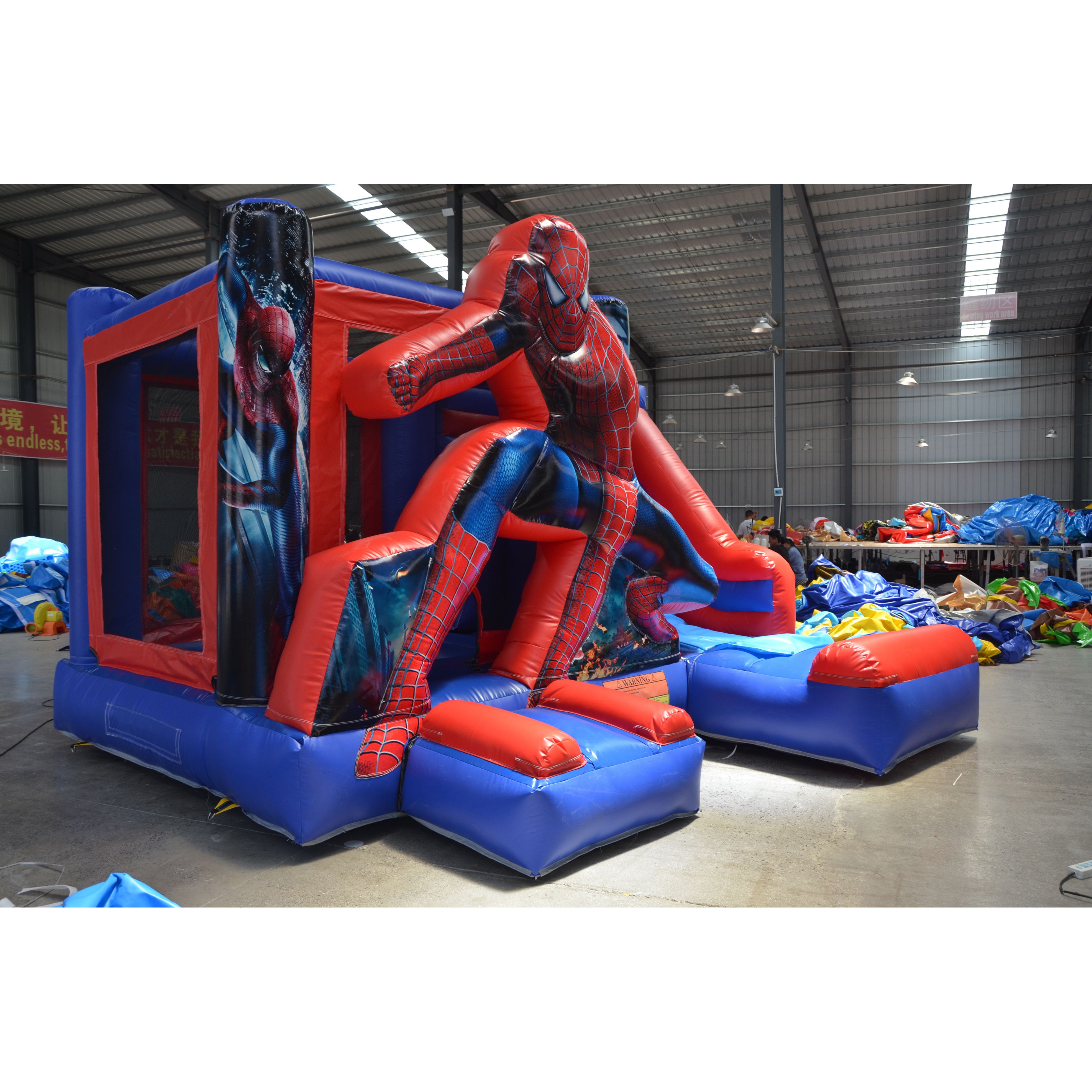 Factory high quality outdoor children inflatable trampoline bouncy castle inflatable bouncer castle with slide for kids