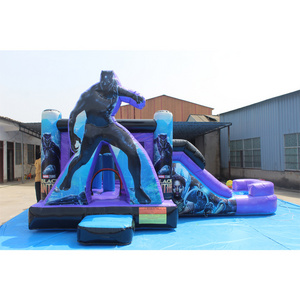 Black Panther Trampoline Commercial Inflatable Bounce House Jumping Castle Inflatable Combination Rocking Chair