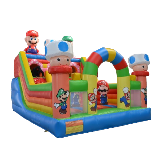 Hot-selling inflatable commercial-grade children's and adults' Super Mario trampoline slide