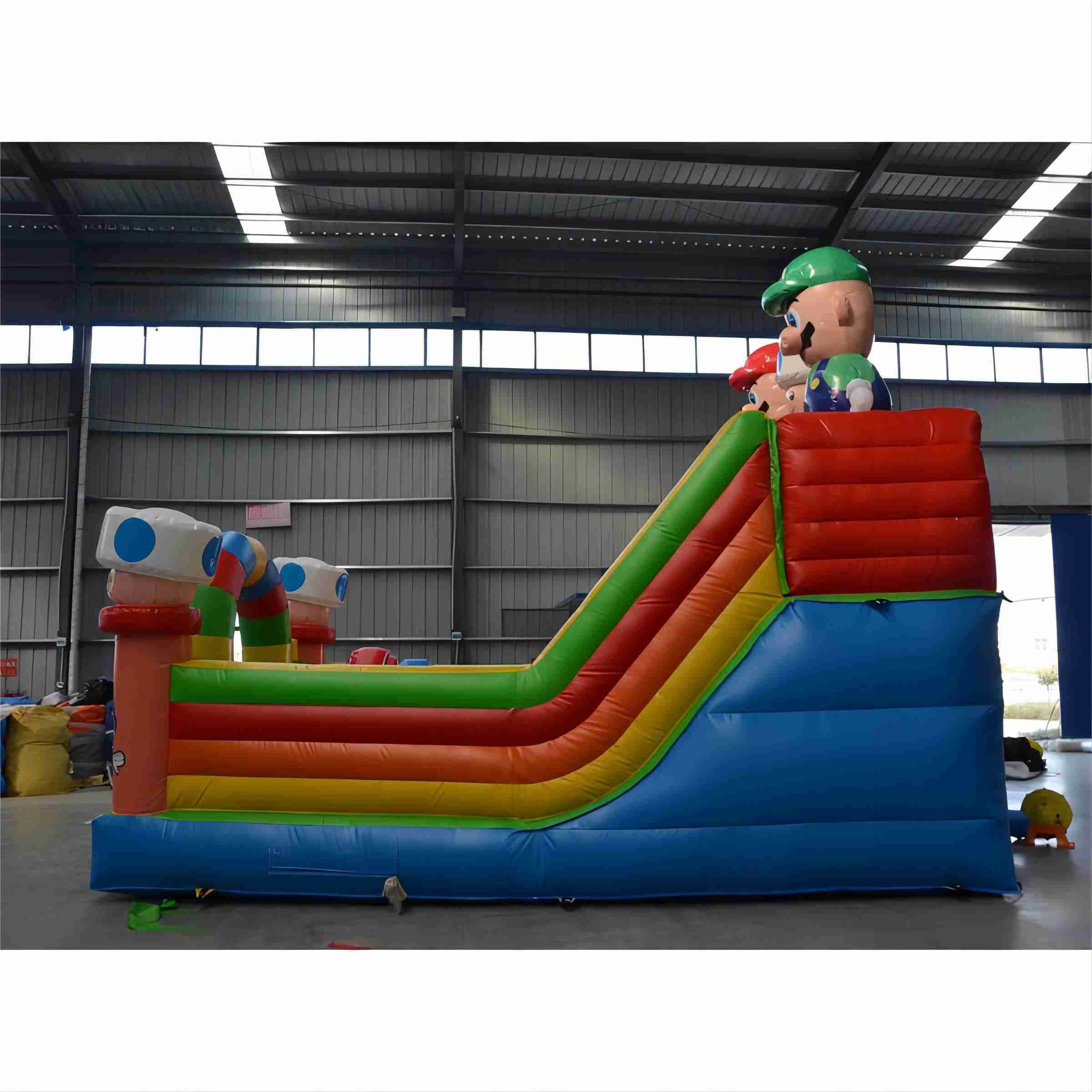 Hot-selling inflatable commercial-grade children's and adults' Super Mario trampoline slide